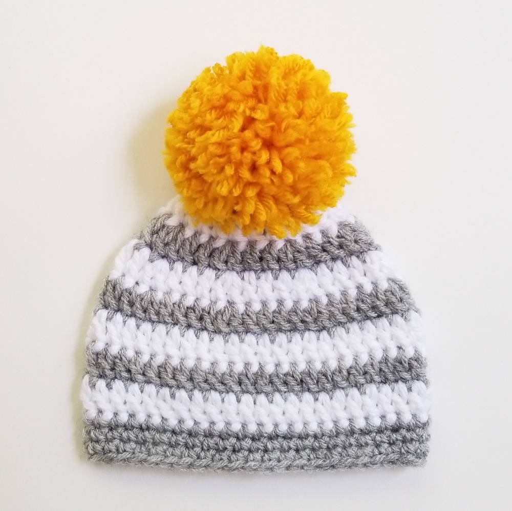 Pom pom Hat, Baby Boy Hat, Baby Girl Hat